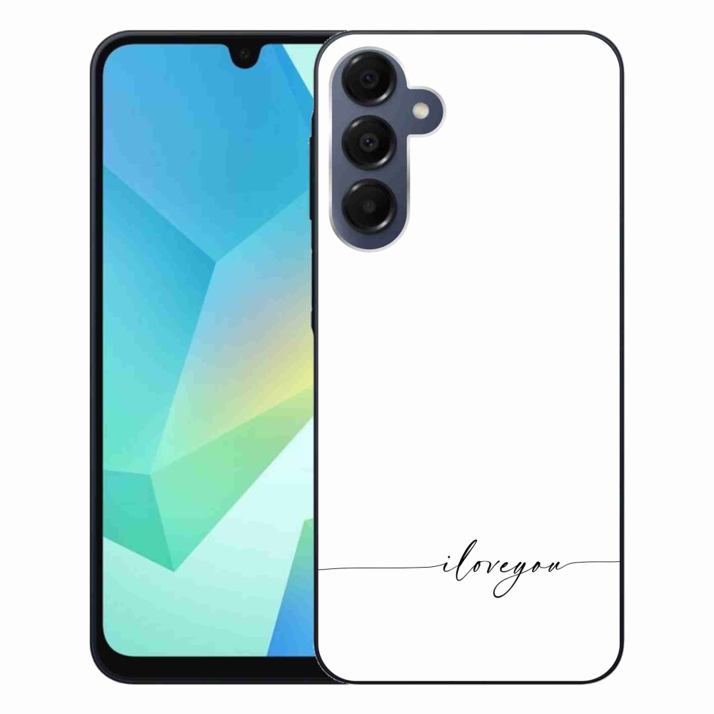 Gelový kryt mmCase na Samsung Galaxy A16 4G/5G - I love you bílé pozadí
