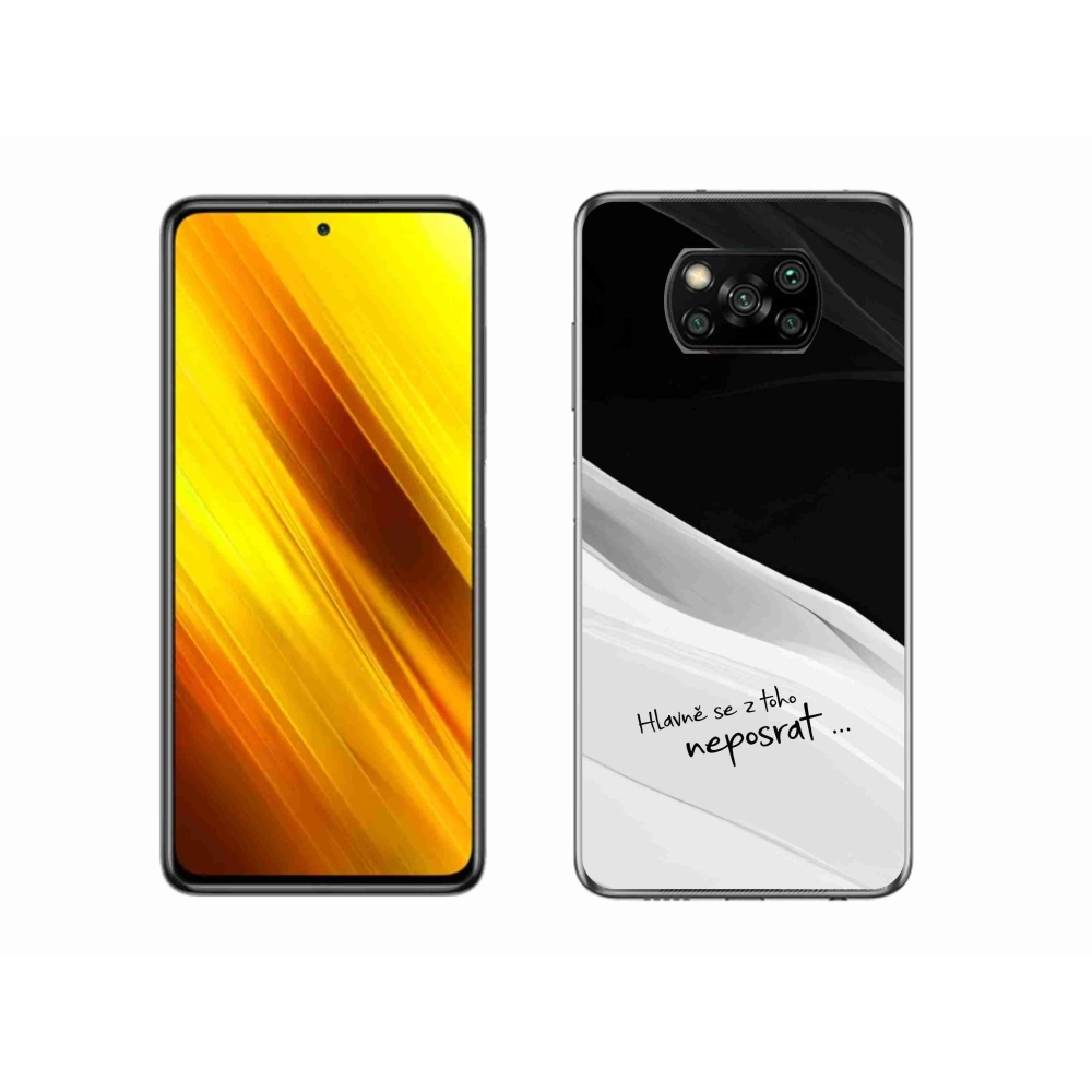 Gelový kryt mmCase na Xiaomi Poco X3 Pro - vtipný text 13 bíločerné pozadí