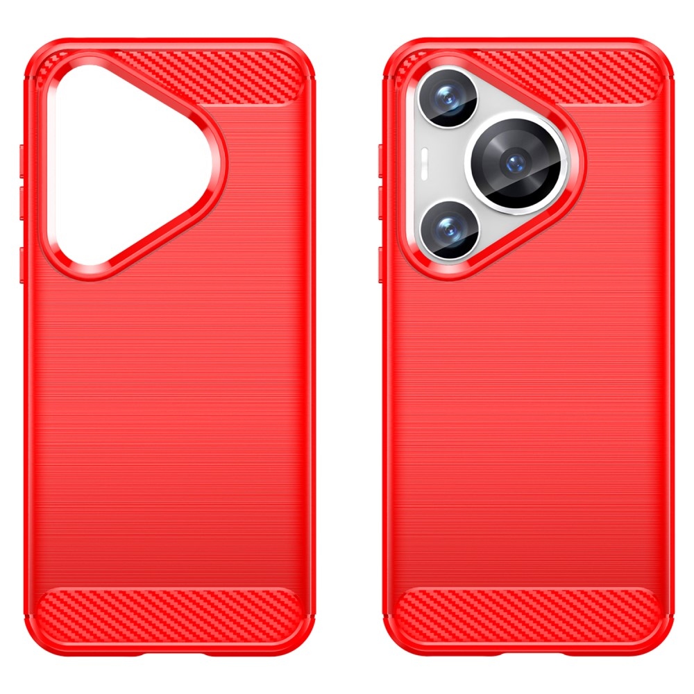 Carbon odolný gelový obal na Huawei Pura 70 Pro - červený