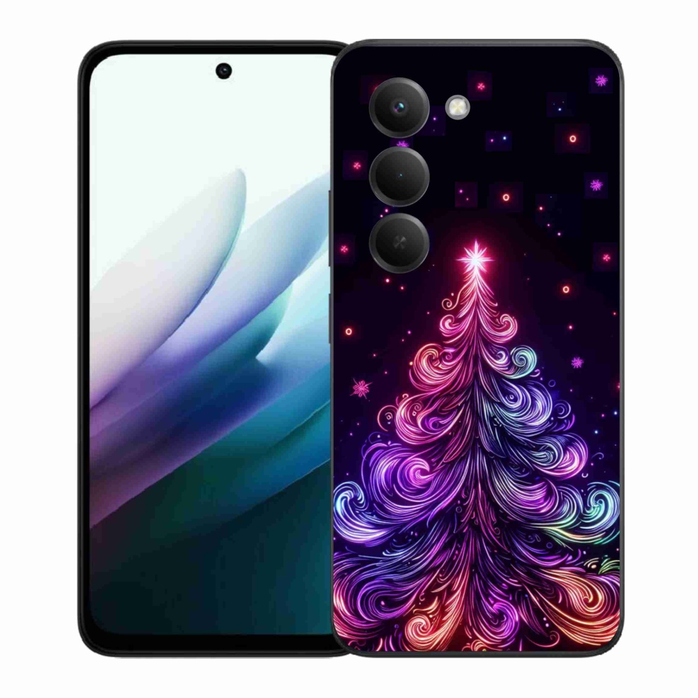 Gelový kryt mmCase na Xiaomi Redmi 15 4G/5G (171mm) - neonový vánoční stromek 1