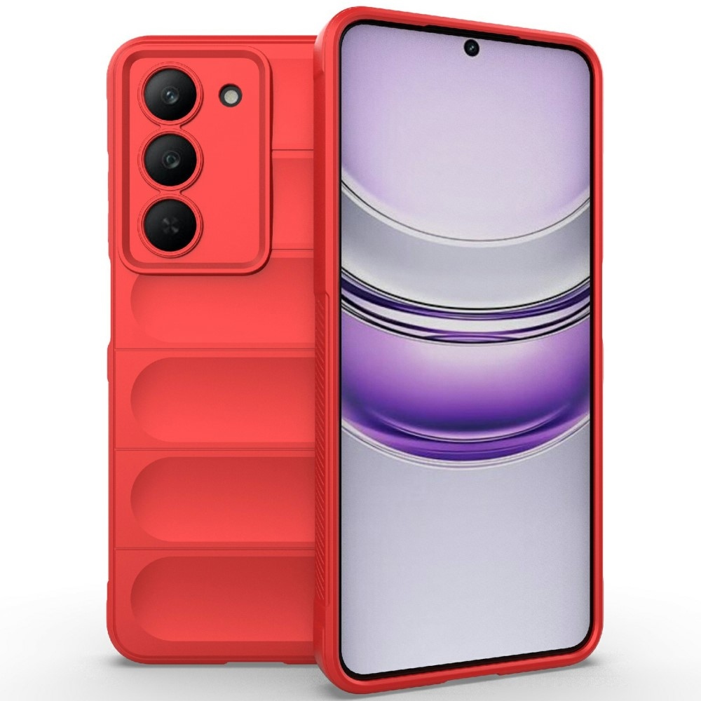 Rugg odolný gelový obal na Realme 14x 5G - červený