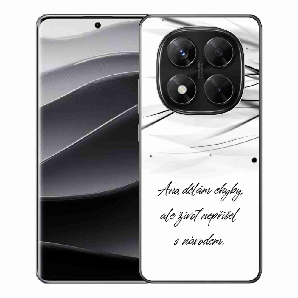 Gelový kryt mmCase na Xiaomi Redmi Note 14 Pro 5G/Poco X7 5G - citát bílé pozadí