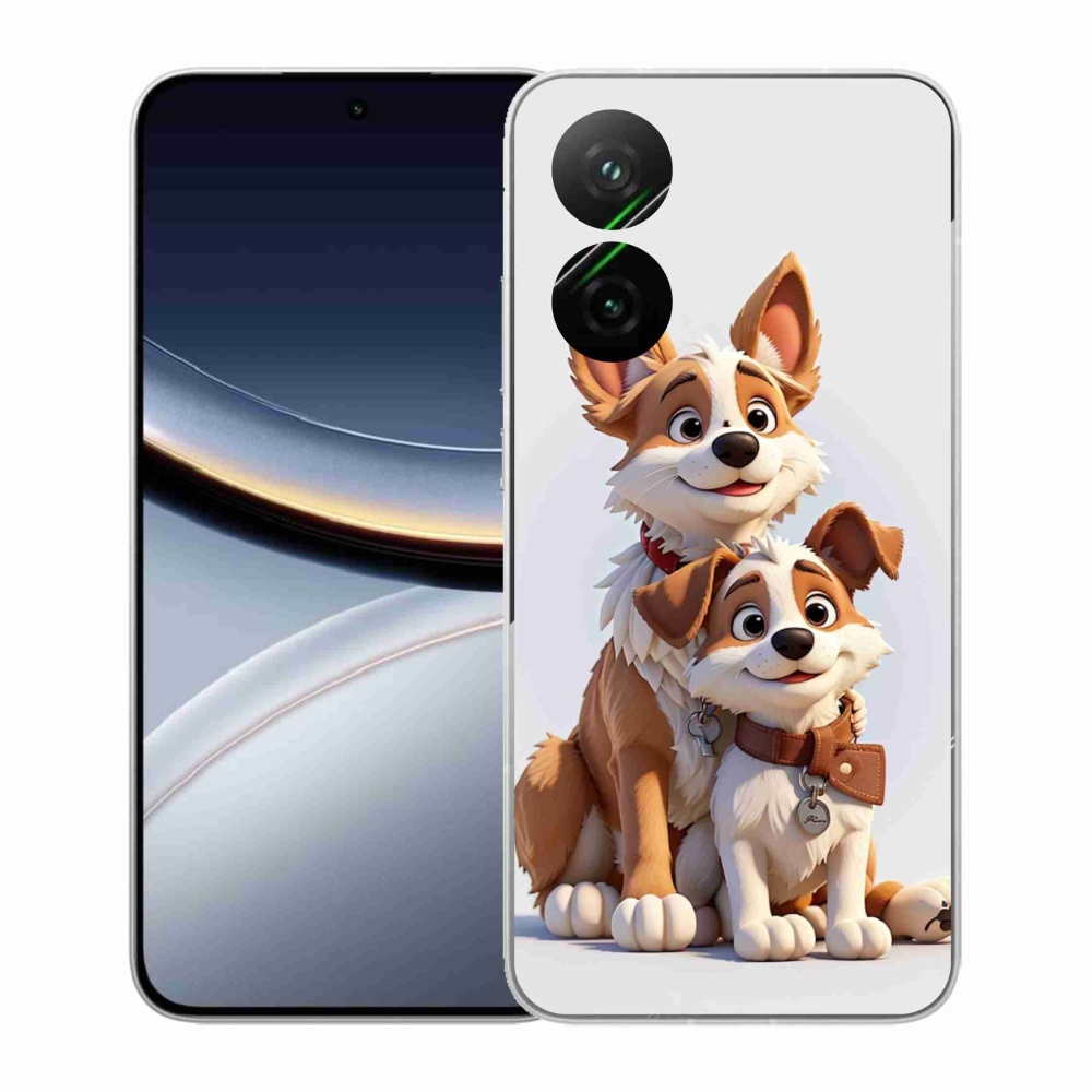 Gelový kryt mmCase na Xiaomi Poco F7 5G - kreslení psi
