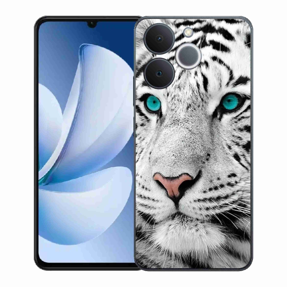 Gelový kryt mmCase na Realme Note 70T - bílý tygr