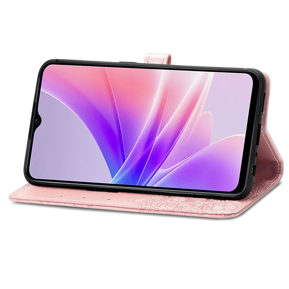 Mandala knížkové pouzdro na Realme Narzo 50 - růžovozlaté