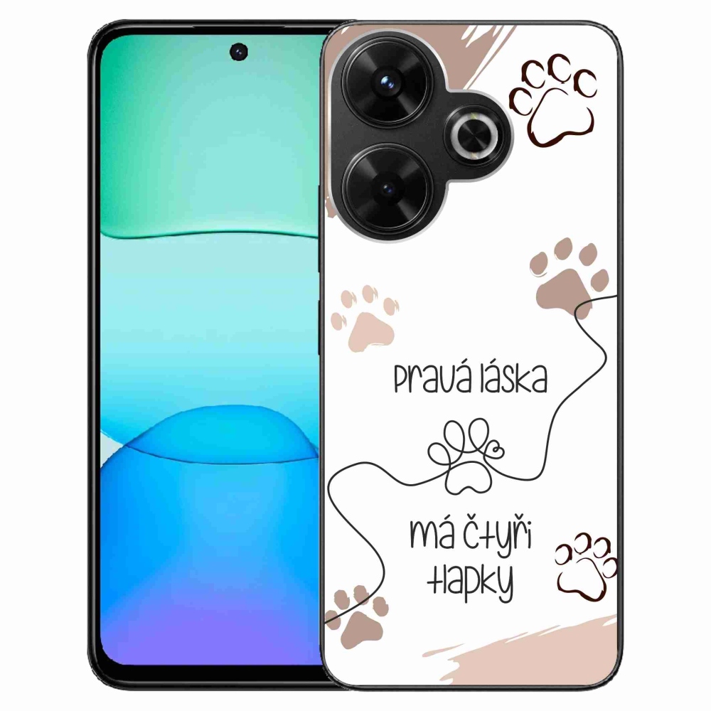 Gelový kryt mmCase na Xiaomi Redmi 13 4G/Poco M6 4G  - psí motiv 1 bílé pozadí
