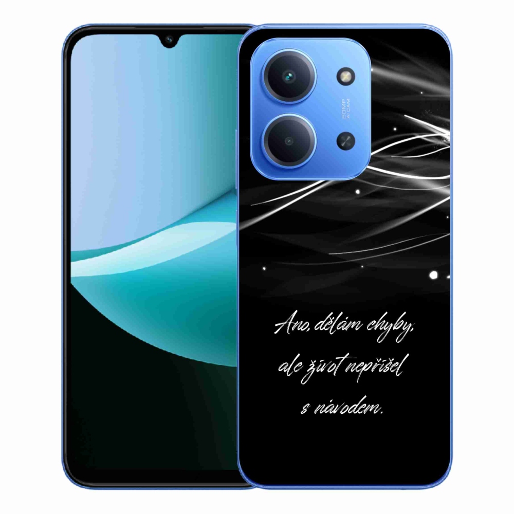 Gelový kryt mmCase na Xiaomi Redmi 15C 4G/5G (173mm) - citát černé pozadí