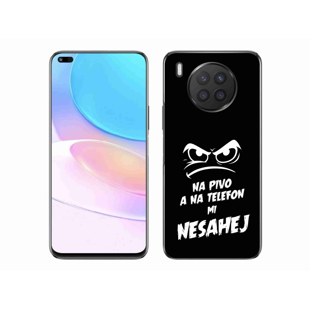 Gelový kryt mmCase na Honor 50 Lite - pivní motiv 2 černé pozadí