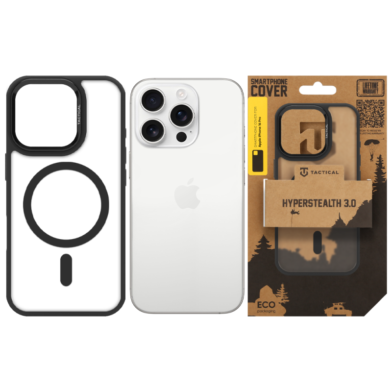 Tactical MagForce Hyperstealth 3.0 Kryt pro Apple iPhone 16 Pro Asphalt