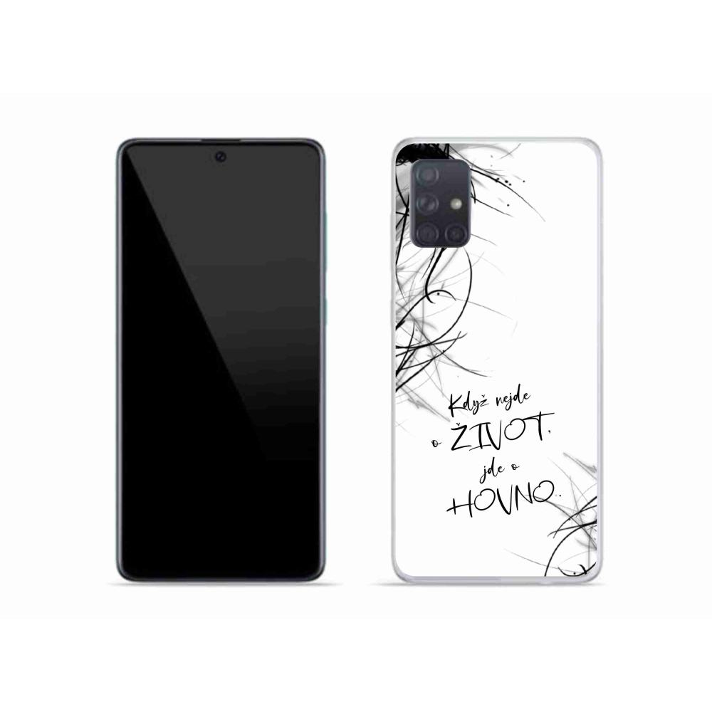 Gelový kryt mmCase na Samsung Galaxy A51 - vtipný text 16 bílé pozadí
