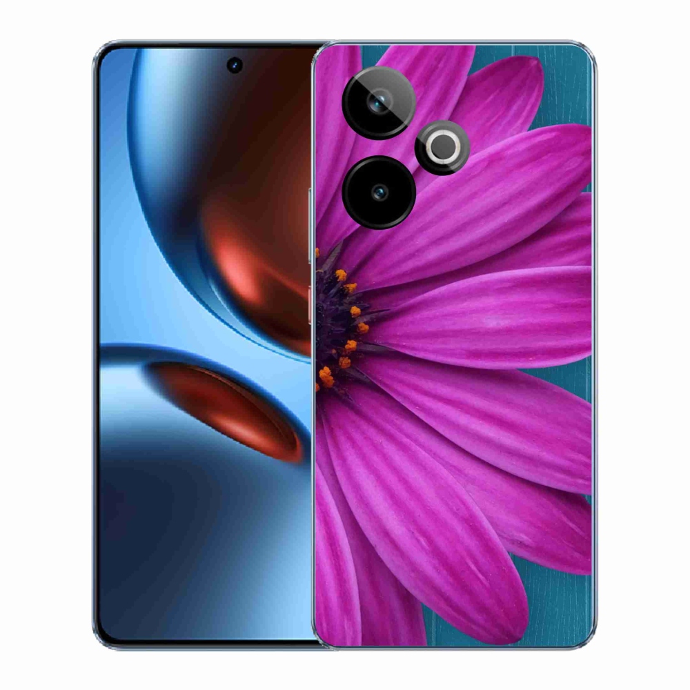 Gelový kryt mmCase na Realme GT 7 5G/GT 7T 5G - fialová kopretina