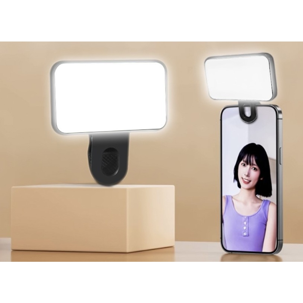 Mini LED světlo na mobil s klipem 24 LED - fialové