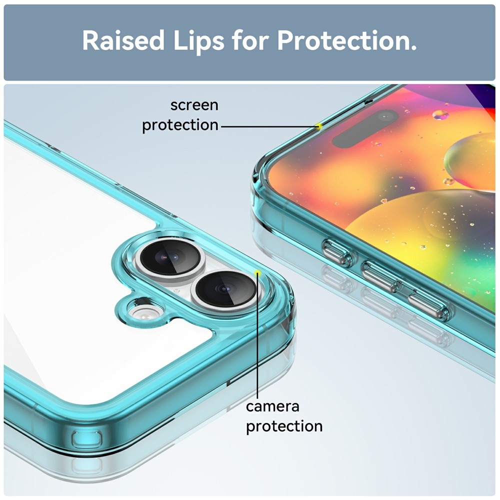 Gelový obal s pevnými zády na iPhone 17 - světlemodrý