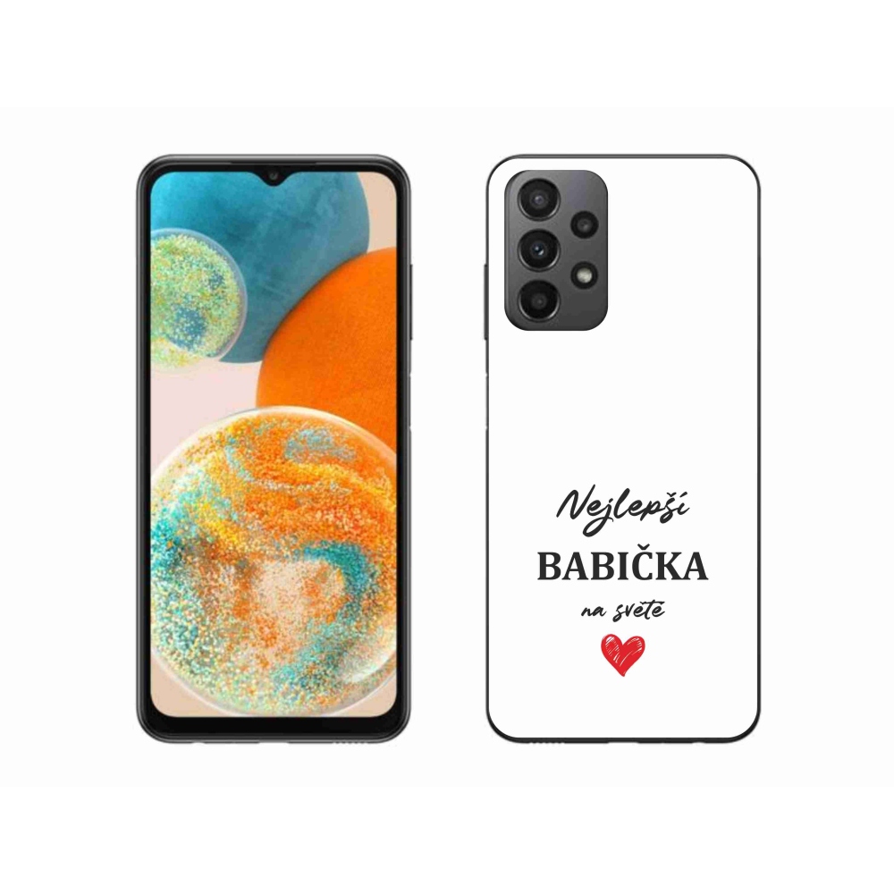 Gelový kryt mmCase na Samsung Galaxy A23 4G/5G - nejlepší babička 1 bílé pozadí