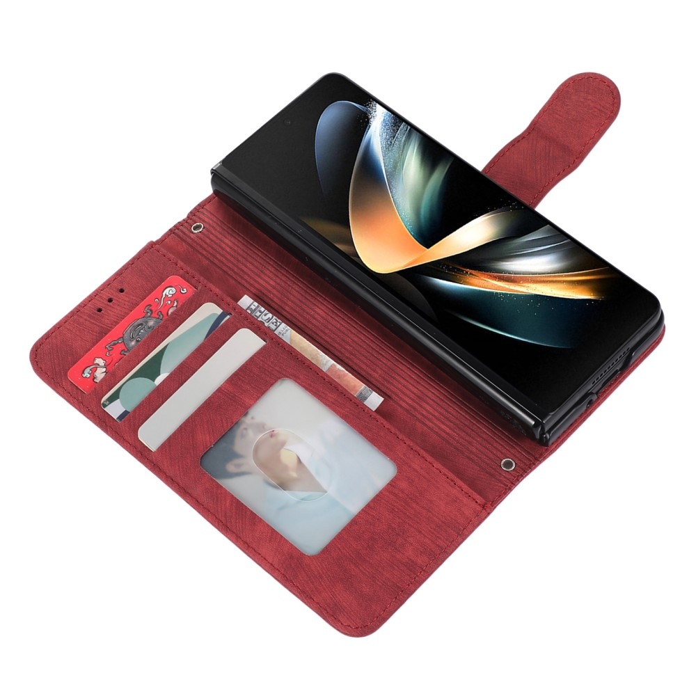 Wallet knížkové pouzdro na Samsung Galaxy Z Fold5 5G - červené