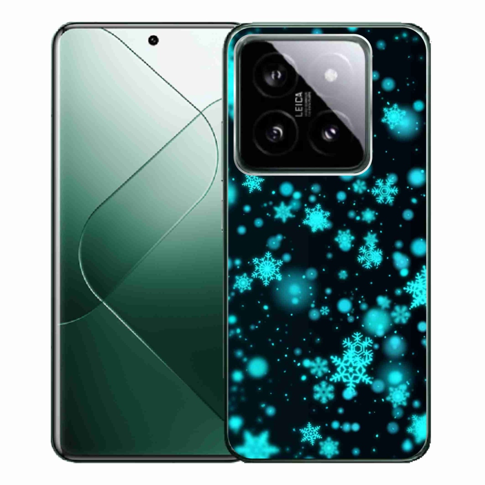 Gelový kryt mmCase na Xiaomi 14 Pro - sněhové vločky 1