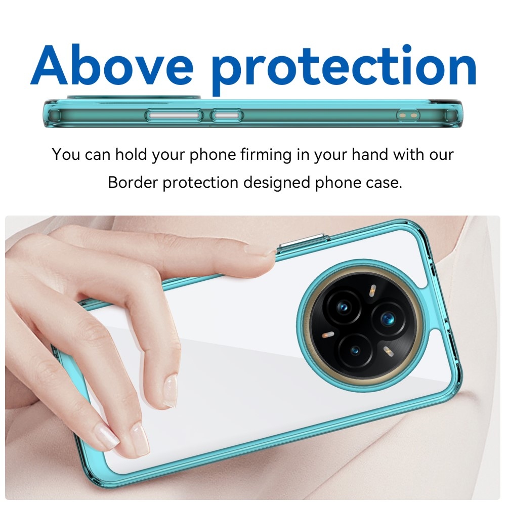 Gelový obal s pevnými zády na Realme 14 Pro+ 5G - světlemodrý
