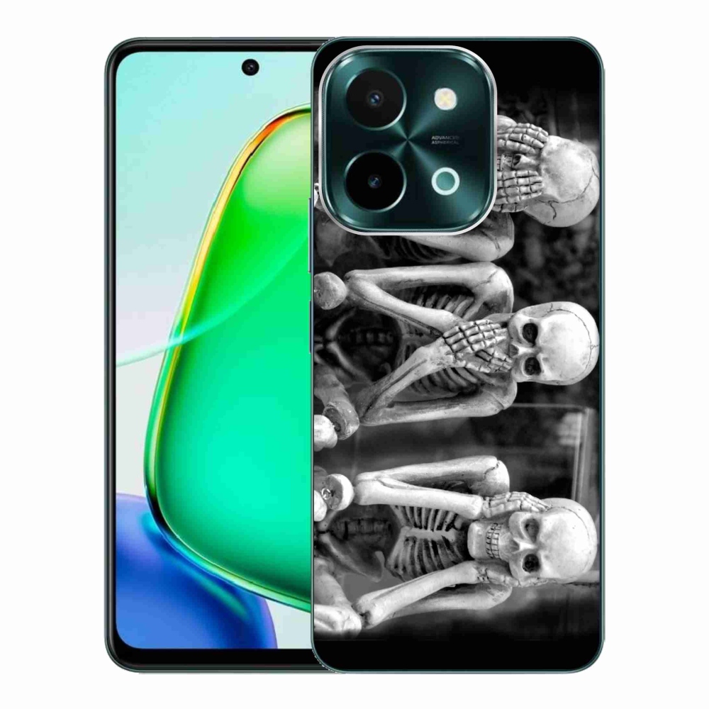 Gelový kryt mmCase na Vivo Y28 - kostlivci