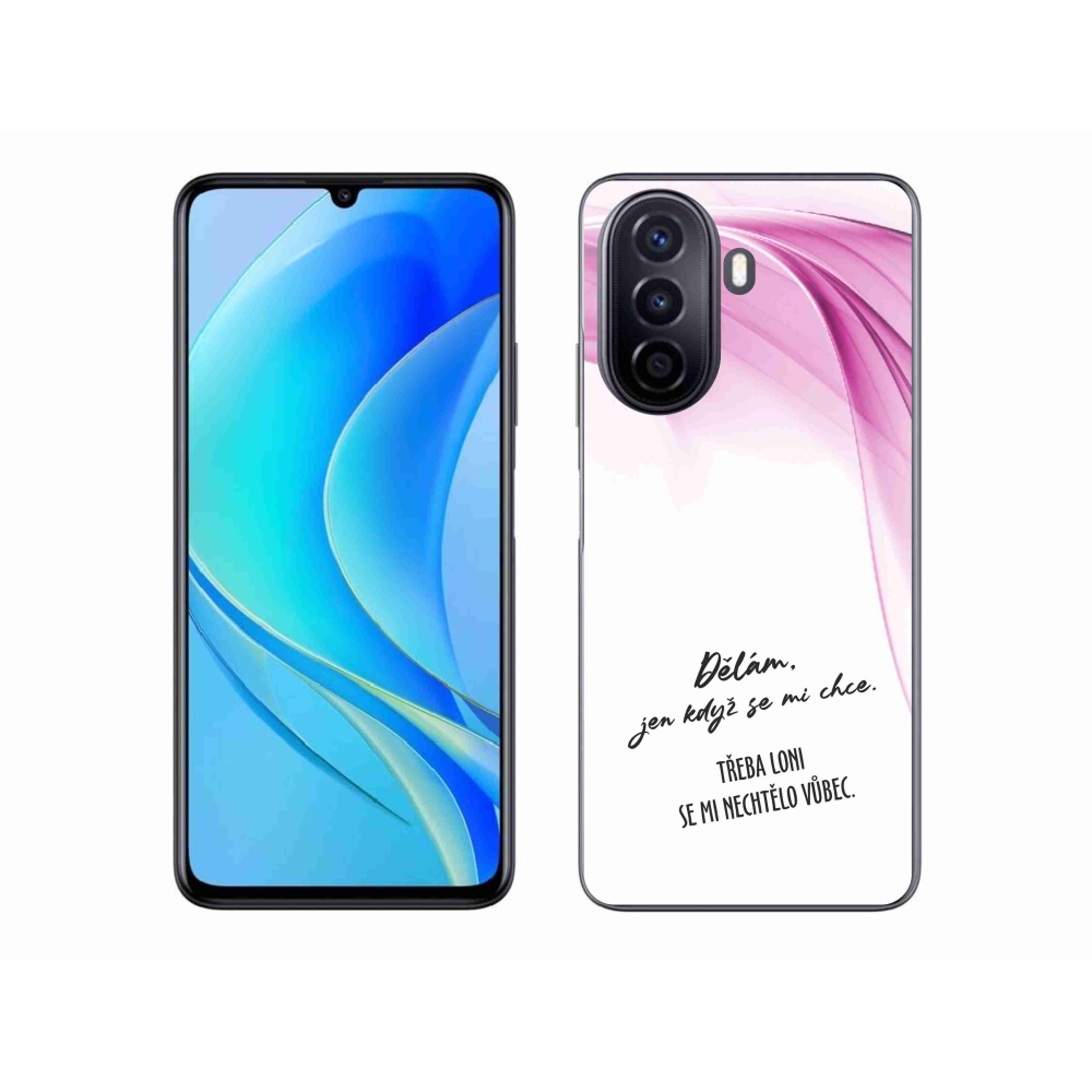 Gelový kryt mmCase na Huawei Nova Y70 - vtipný text 12 bílé pozadí
