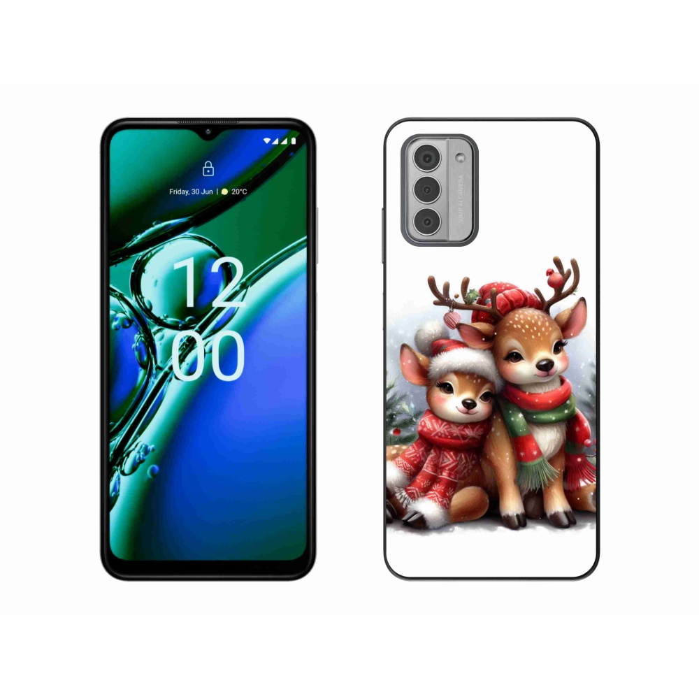 Gelový kryt mmCase na Nokia G42 - vánoční sobi