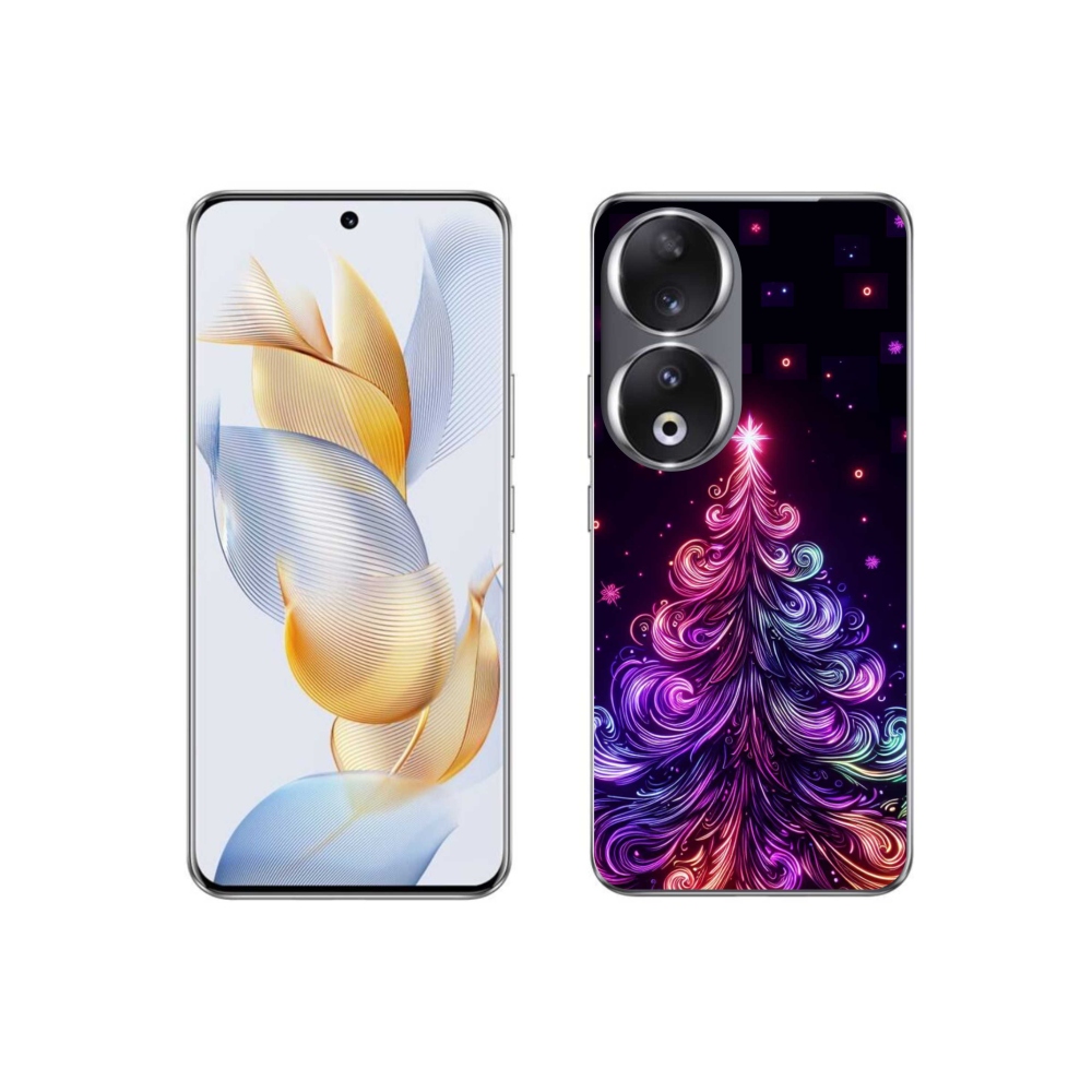 Gelový kryt mmCase na Honor 90 - neonový vánoční stromek 1