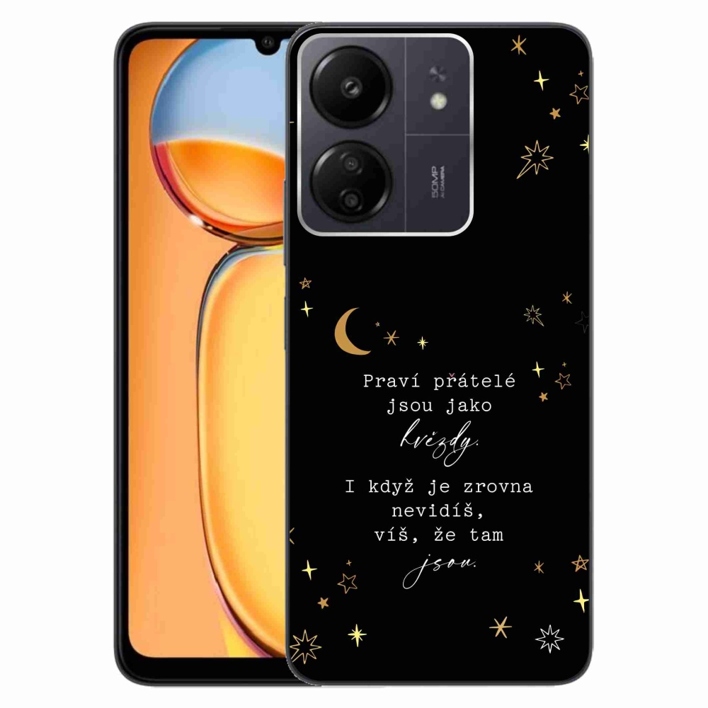 Gelový kryt mmCase na Xiaomi Poco C65/Redmi 13C - citát 6 černé pozadí