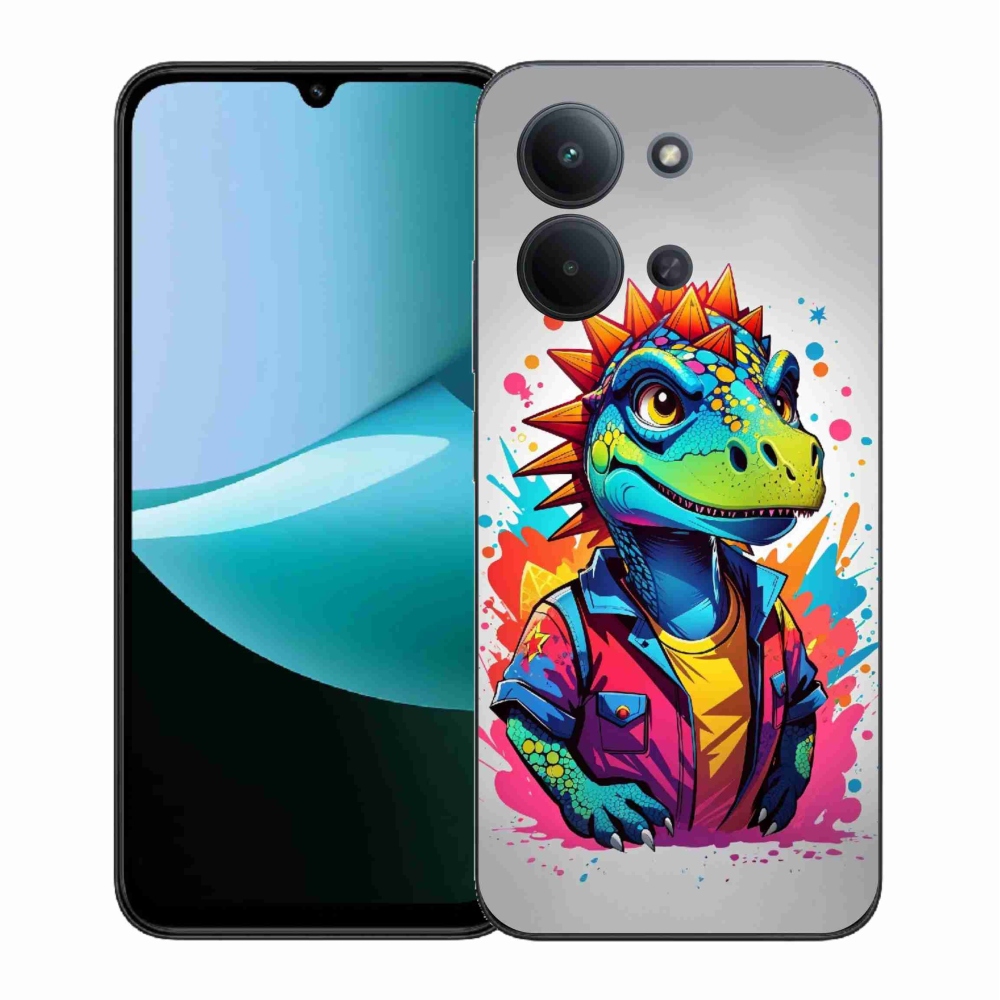 Gelový kryt mmCase na Xiaomi Redmi 15C 4G (171mm)/Poco C85 4G (171mm) - barevný dinosaurus