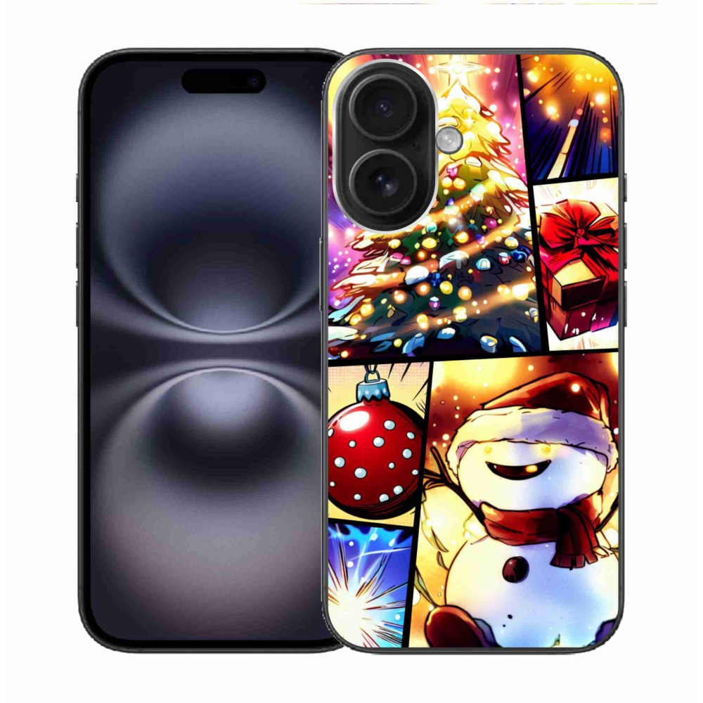 Gelový kryt mmCase na iPhone 16 - vánoční motivy 1