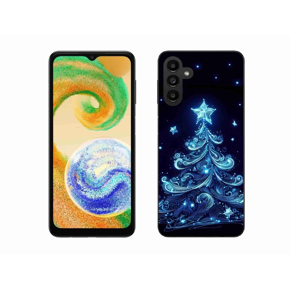 Gelový kryt mmCase na Samsung Galaxy A04s (164.7x76.7x9.1mm) - neonový vánoční stromek 4