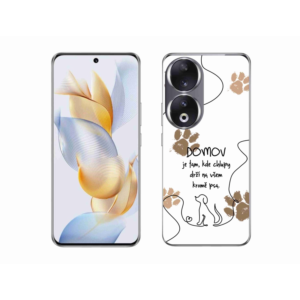 Gelový kryt mmCase na Honor 90 - psí motiv bílé pozadí