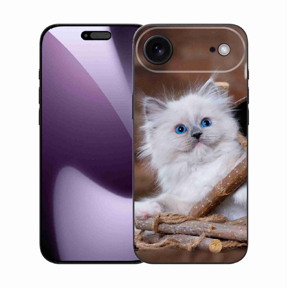 Gelový kryt mmCase na iPhone 17 Air - bílé kotě