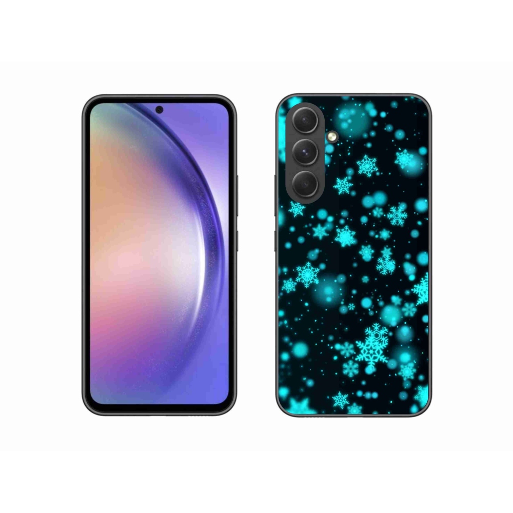 Gelový kryt mmCase na Samsung Galaxy A54 5G - sněhové vločky 1