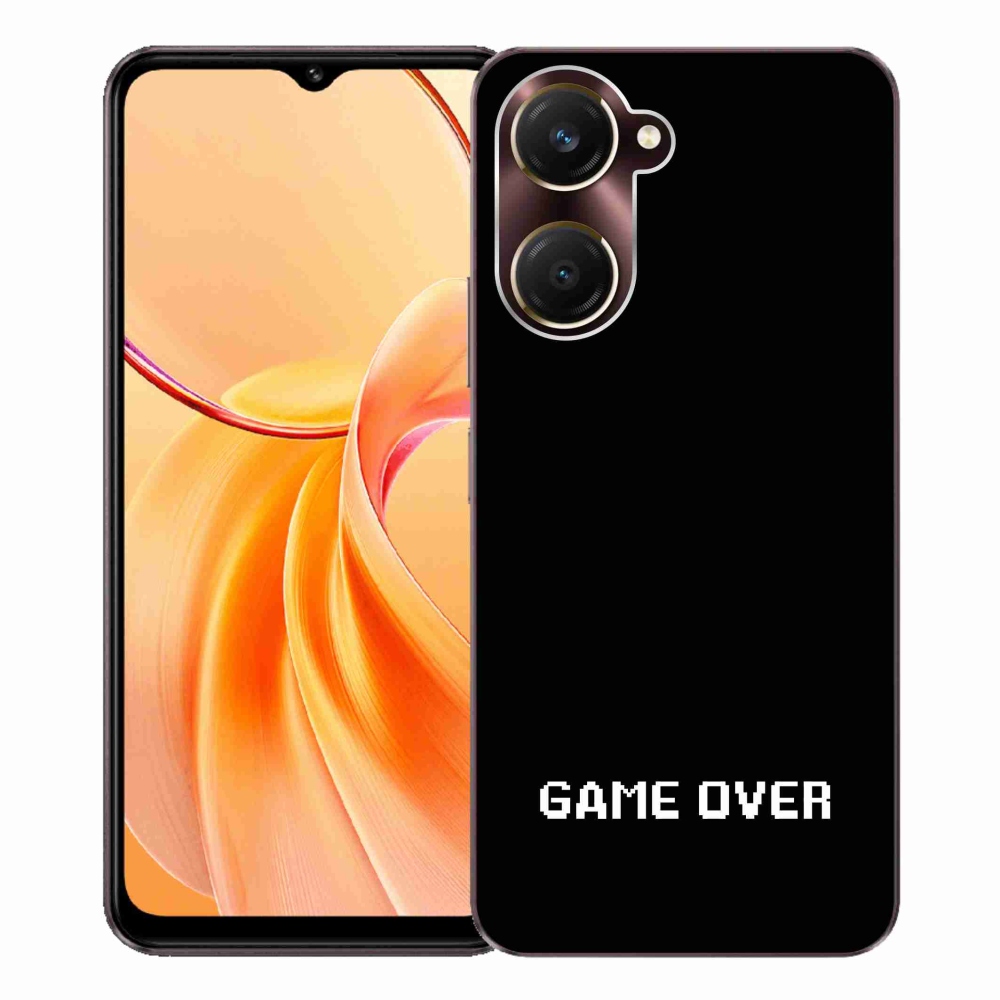 Gelový kryt mmCase na Vivo Y28s 5G - game over černé pozadí