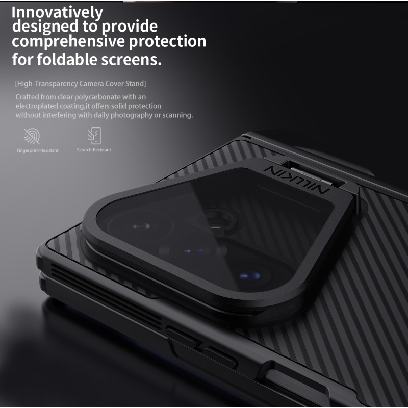 Nillkin CamShield Prop Magnetic Pen Slot (Transparent Lens) Zadní Kryt pro Samsung Galaxy Z Fold 8 Ultra Black