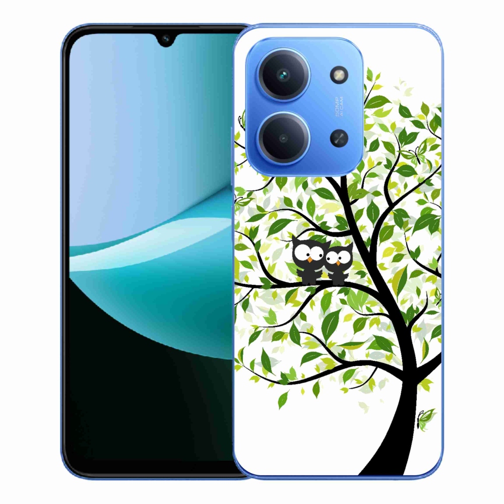 Gelový kryt mmCase na Xiaomi Redmi 15C 4G/5G (173mm) - sovičky na stromě