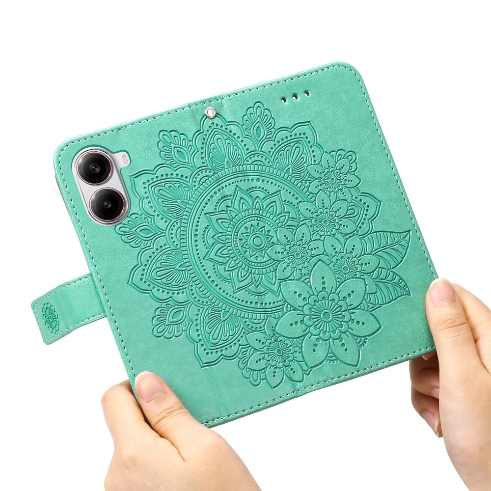 Mandala knížkové pouzdro na Xiaomi Poco X7 Pro 5G - modrozelené