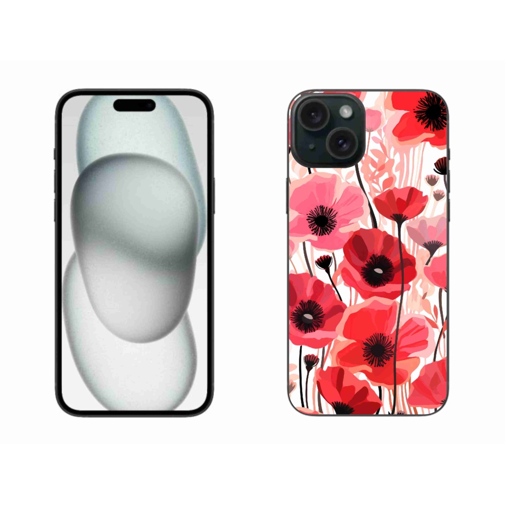 Gelový kryt mmCase na iPhone 15 Plus - vlčí mák 1