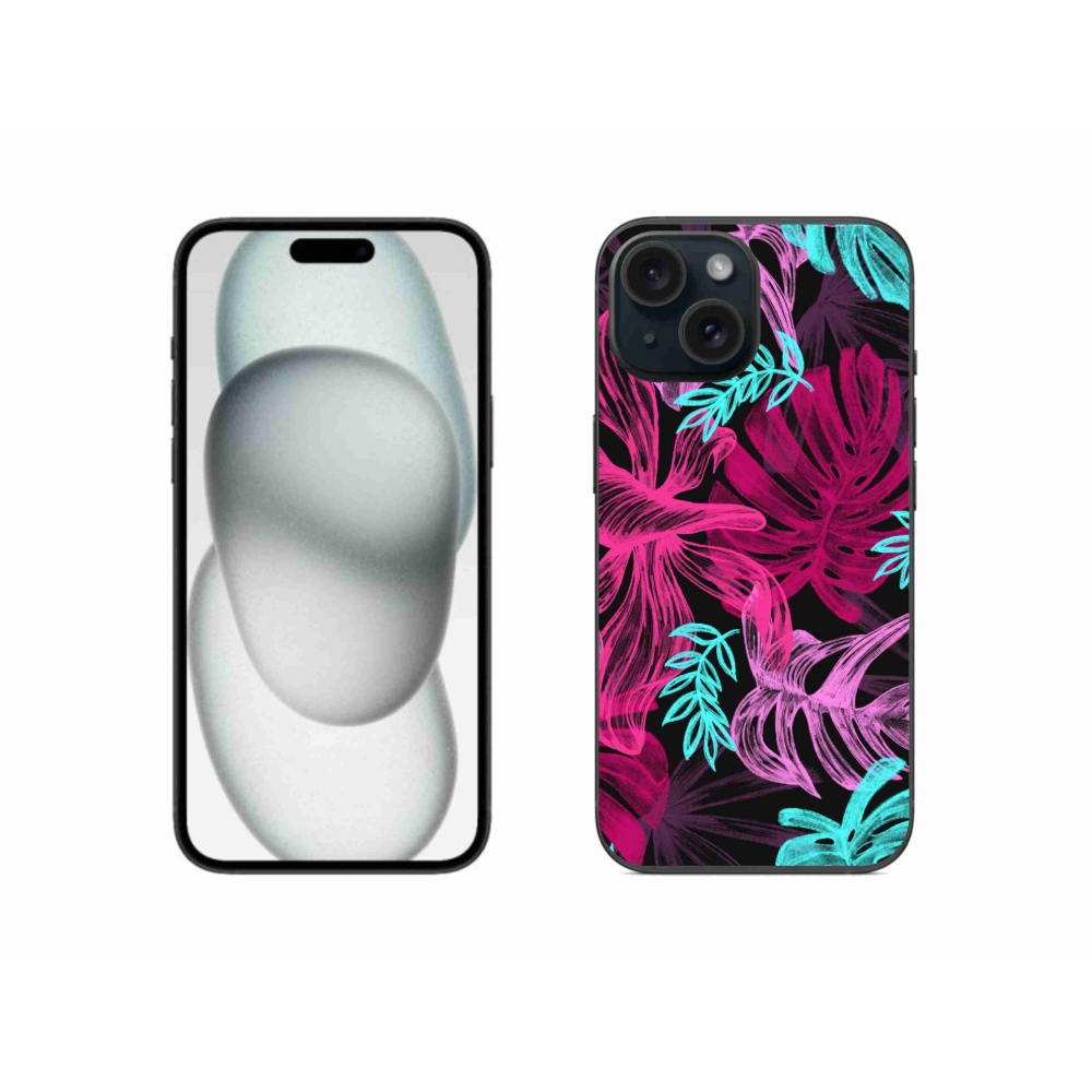 Gelový kryt mmCase na iPhone 15 - květiny 1