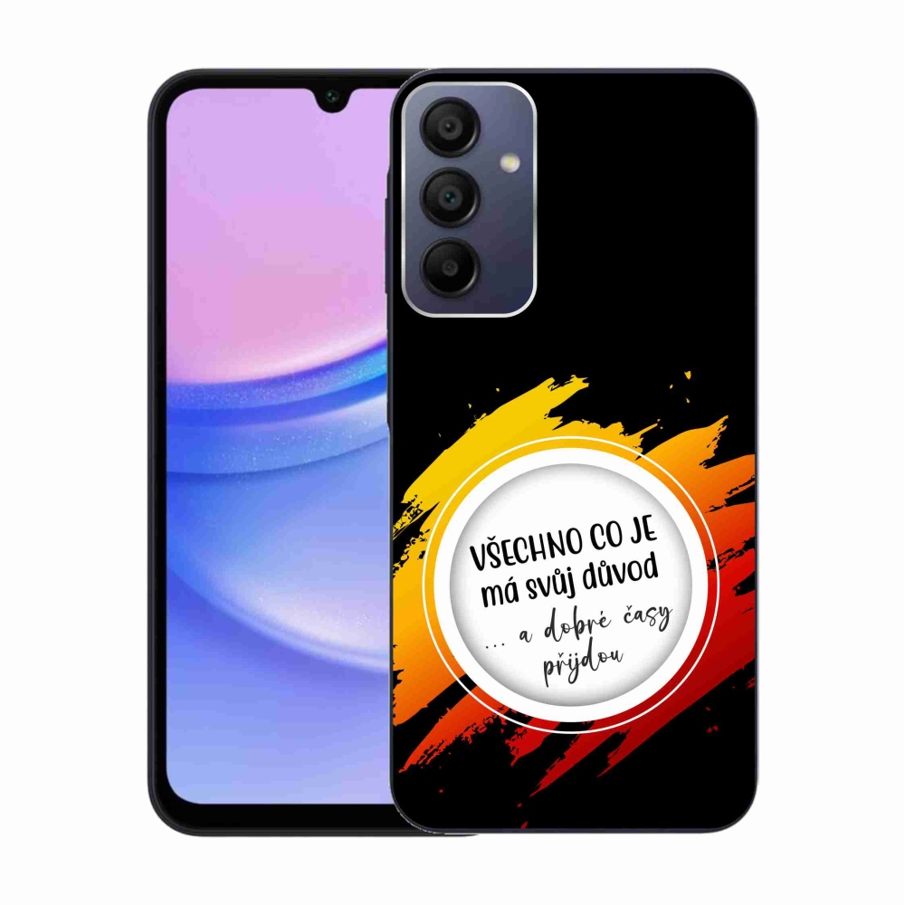 Gelový kryt mmCase na Samsung Galaxy A15 4G/5G - citát 3 černé pozadí