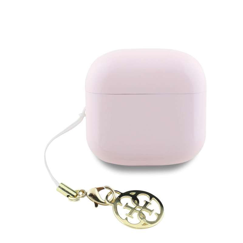 Guess Classic Logo Charm TWS Bezdrátová Sluchátka Pink