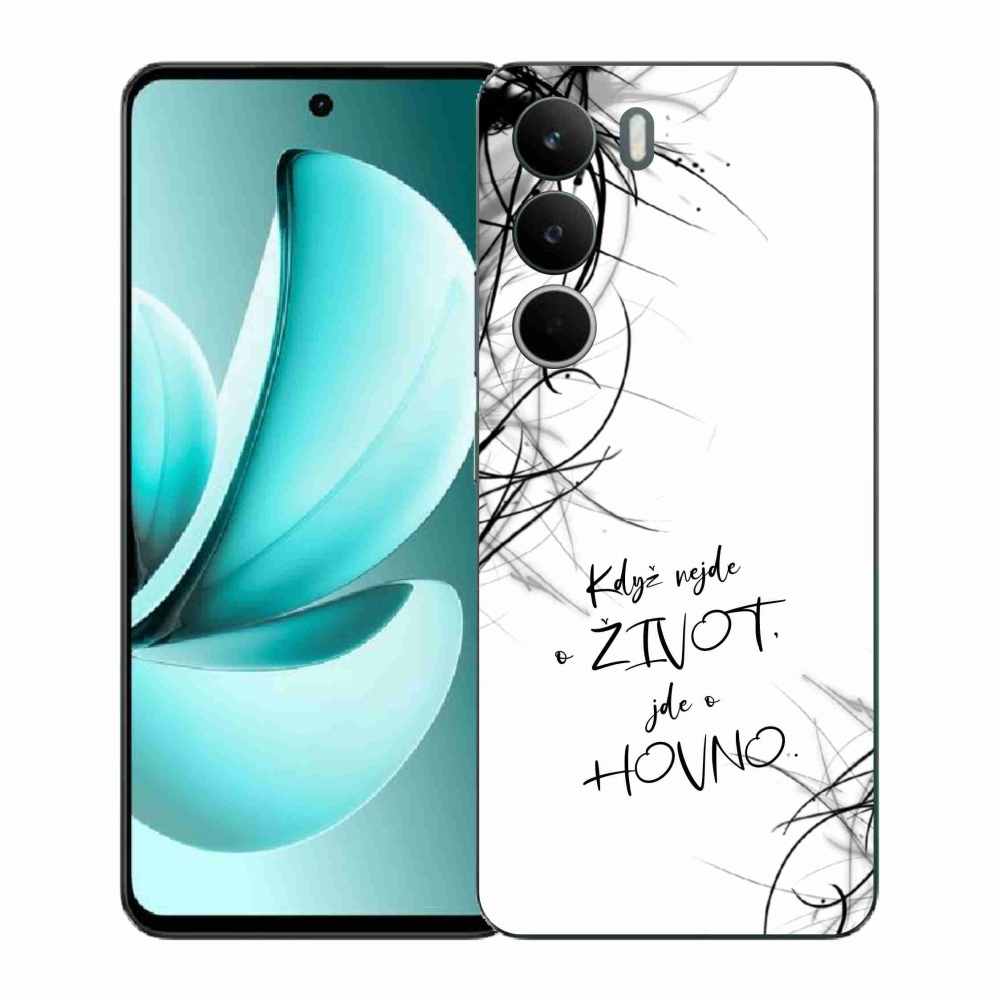 Gelový kryt mmCase na Realme C71 - vtipný text 16 bílé pozadí