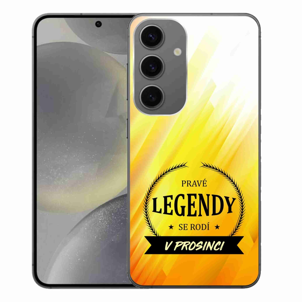 Gelový kryt mmCase na Samsung Galaxy S24+ - legendy v prosinci žluté pozadí