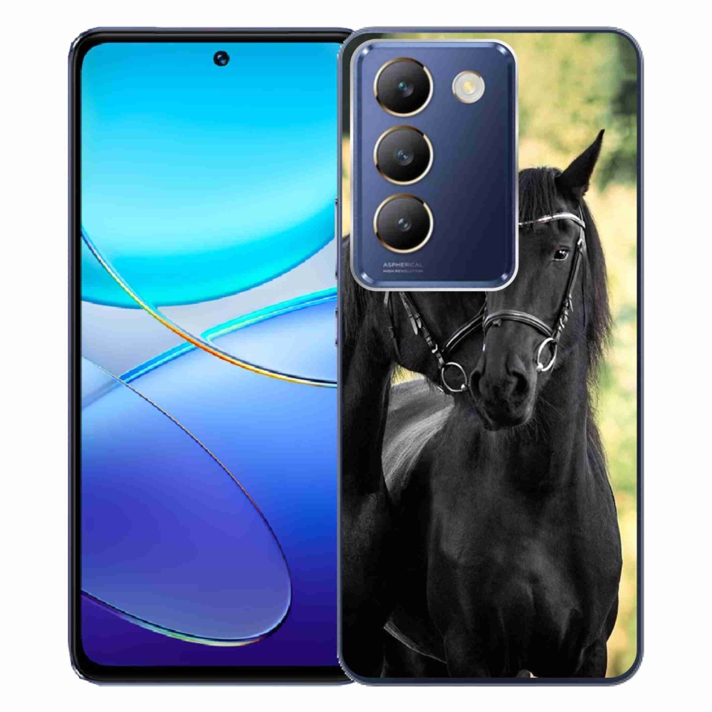 Gelový kryt mmCase na Vivo V40 SE 4G/5G - dva černí koně