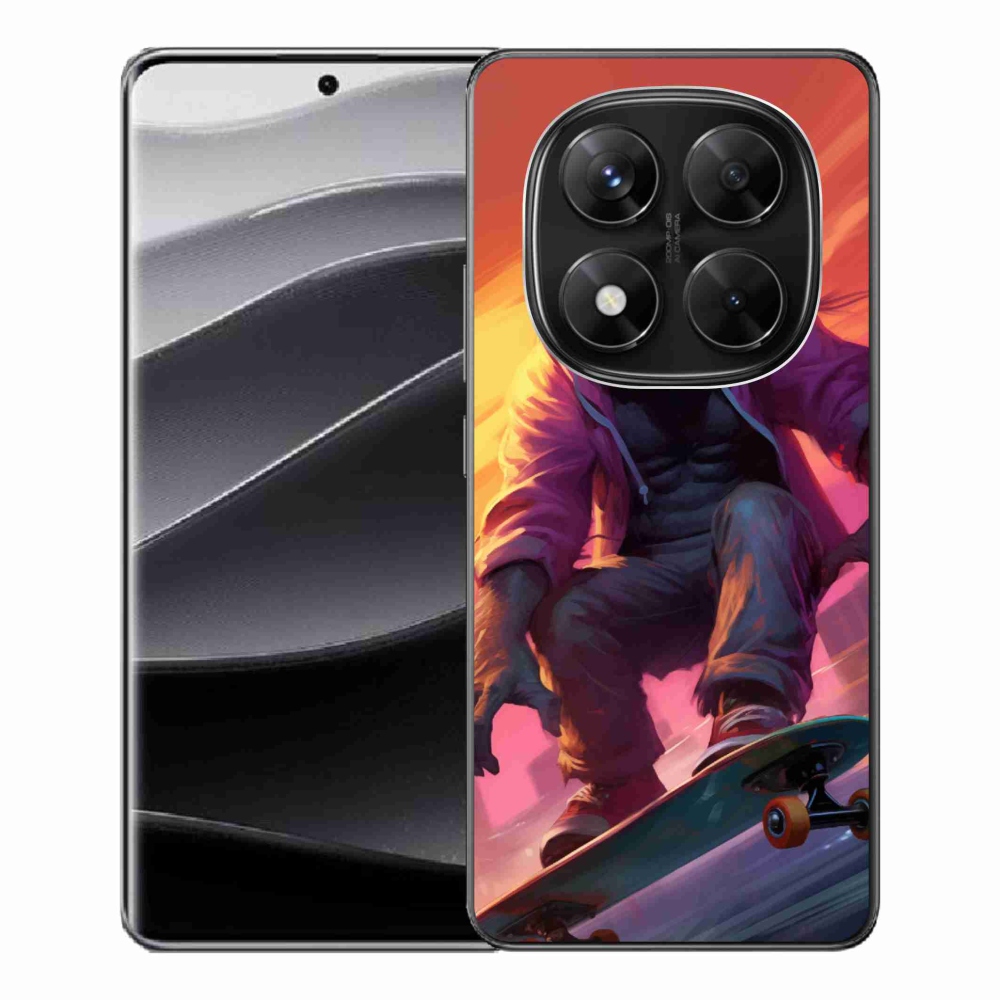 Gelový kryt mmCase na Xiaomi Redmi Note 14 Pro 5G/Poco X7 5G - gorila na skateboardu