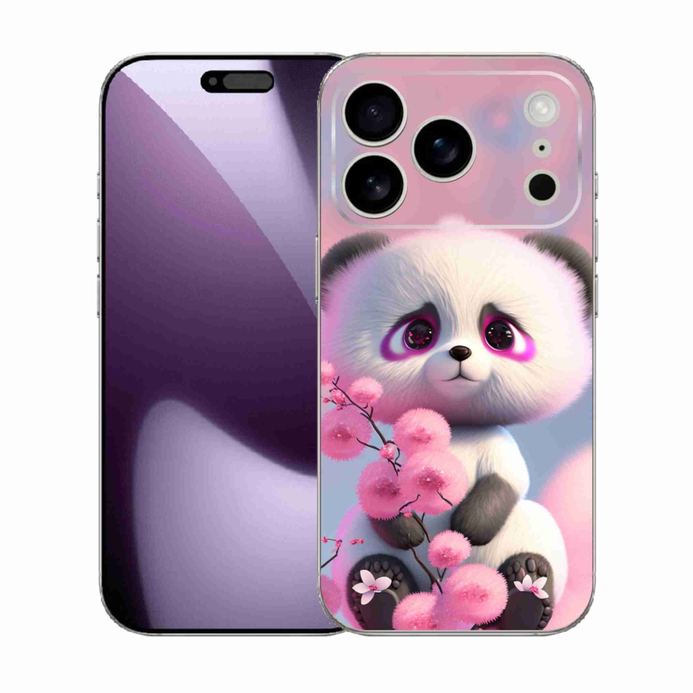 Gelový kryt mmCase na iPhone 17 Pro - roztomilá panda 1