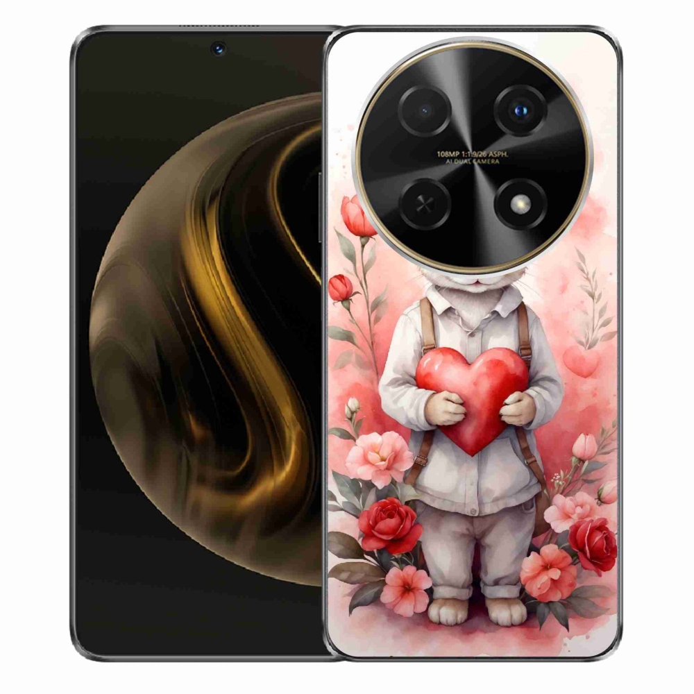 Gelový kryt mmCase na Huawei Nova 12i - zajíc se srdíčkem