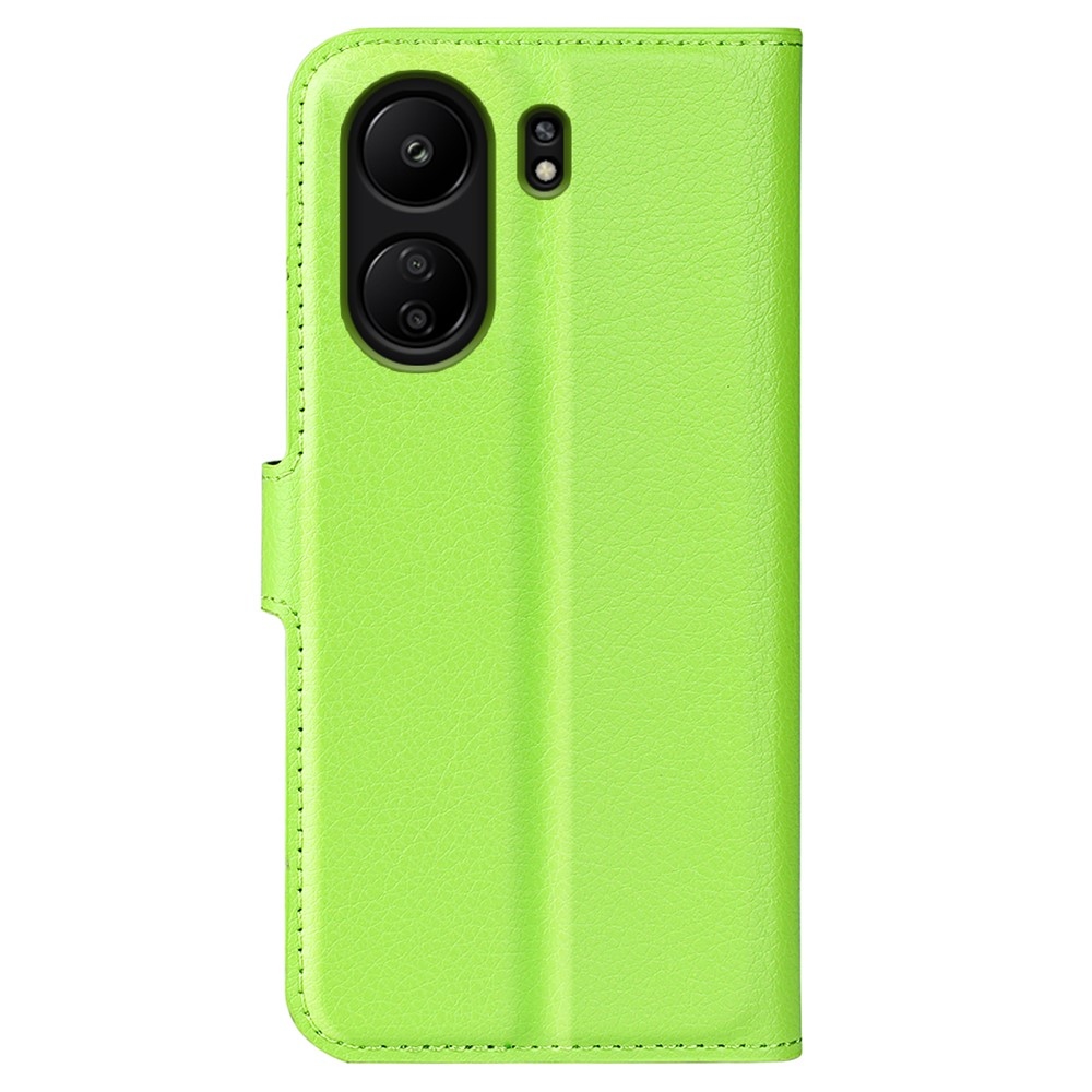 Litchi knížkové pouzdro na Xiaomi Poco C65/Redmi 13C - zelené