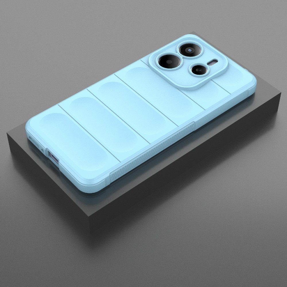 Rugg odolný gelový obal na Xiaomi Redmi Note 14 5G - světlemodrý