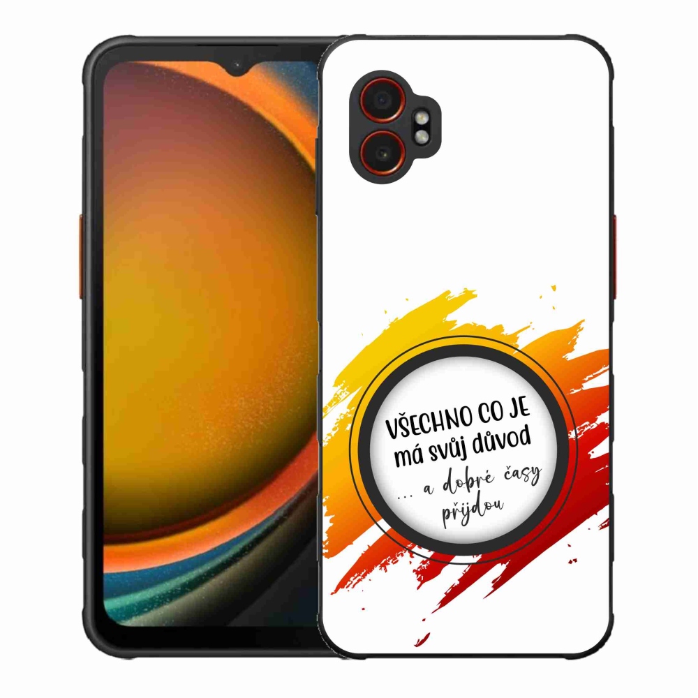 Gelový kryt mmCase na Samsung Galaxy Xcover 7 Pro - citát 3 bílé pozadí