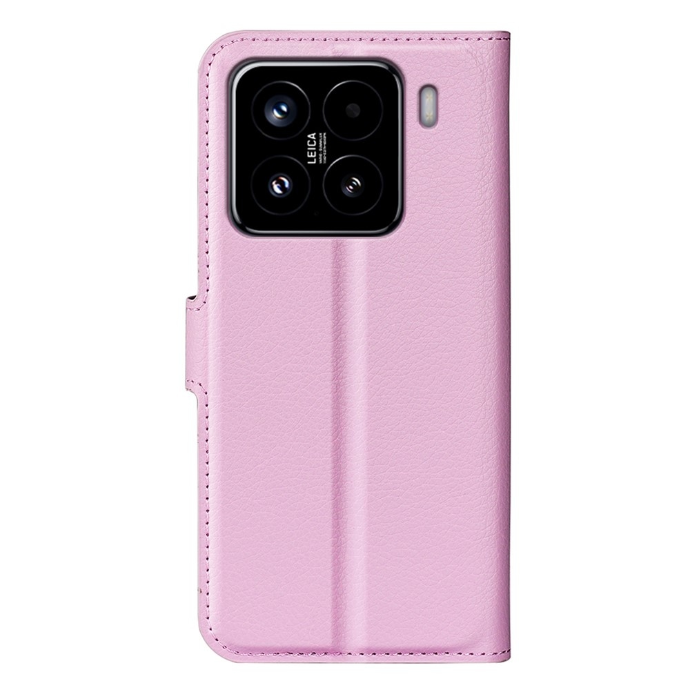 Litchi knížkové pouzdro na Xiaomi 15 - růžové